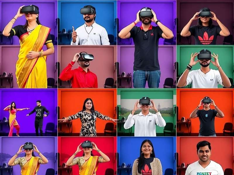 Bollywood VR Moves - Unity in Diversity Collage of Indian players from different regions enjoying Bollywood VR Moves