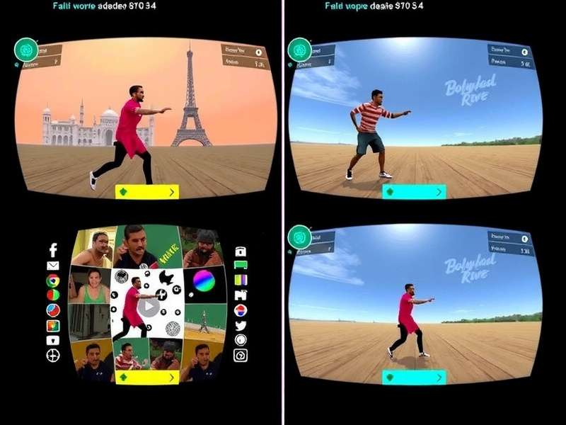 Bollywood VR Moves - Game Modes Selection Screenshot showing different game modes in Bollywood VR Moves